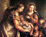 Giovanni Antonio Guardi Holy Family with St John the Baptist and St Catherine painting